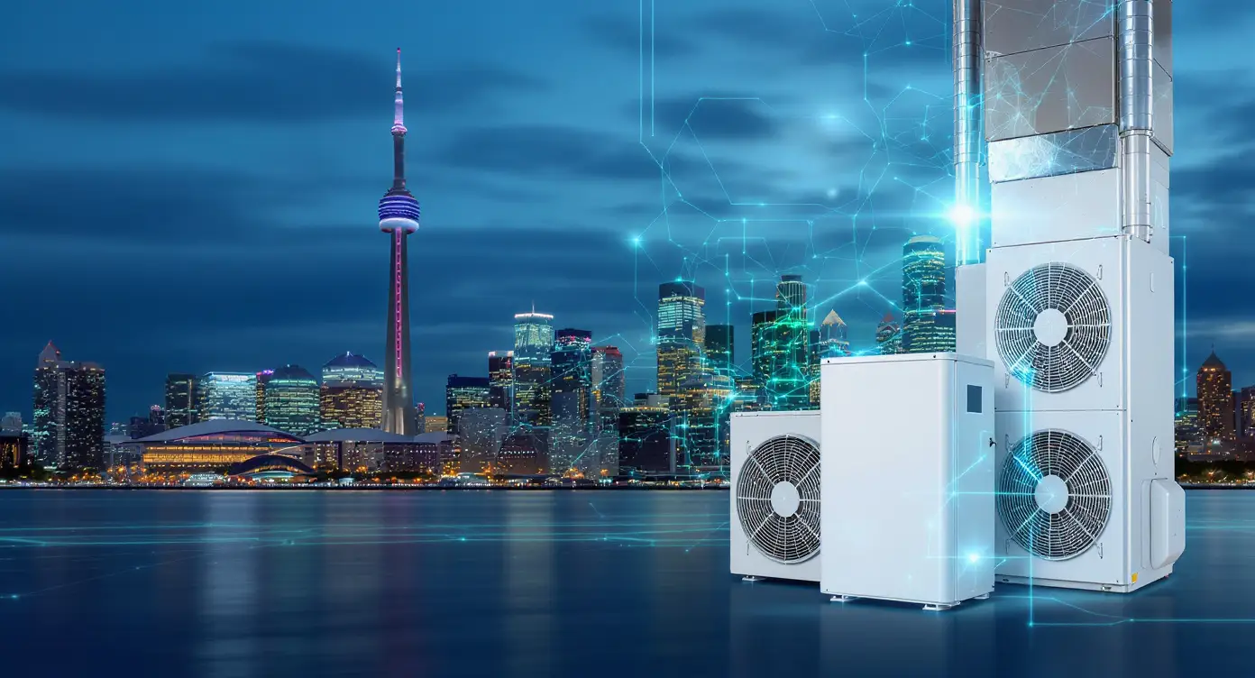 EcoFrost HVAC technician servicing a home in Mississauga and GTA